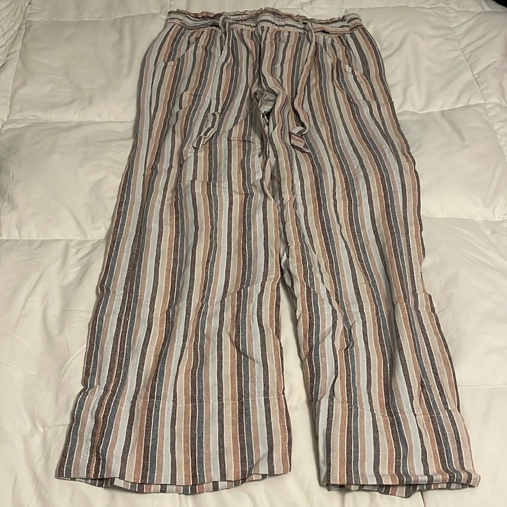 Flowy Multi Color Linen Pants